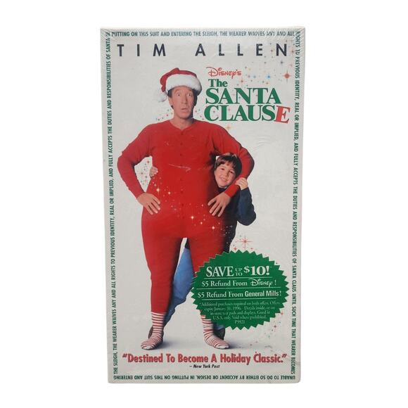 Walt Disney Other - The Santa Clause Sealed VHS Tape Tim Allen Disney Holiday Classic 1995